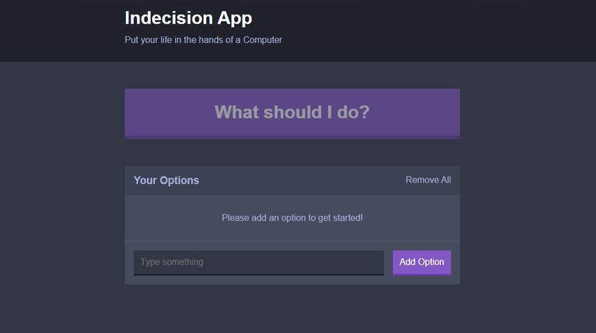 Indecision App